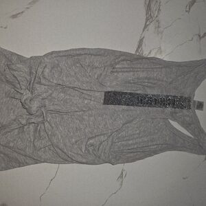 Chic Gray Tank Top with Glitter Detail